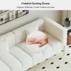 Picture of Axial Boucle Upholstered Accent Chair 2007 mm Boucle Fluted Sofa with Gold Legs & Pillows – AUD-H1569