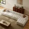 Nimbus 157" 4-Piece Channel Tufted Velvet Sectional Sofa with Chaise
