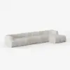 Nimbus 157" 4-Piece Channel Tufted Velvet Sectional Sofa with Chaise
