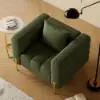Aurora Boucle Upholstered Accent Chair in Gold Finish Set of 2