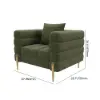 Aurora Boucle Upholstered Accent Chair in Gold Finish Set of 2