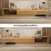 Quoint 180 - 255 cm Extendable TV Unit with 3 Drawers & Light – AUD-H1584
