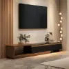 Quoint Extendable TV Stand with 3 Drawers (180 - 255 cm) and Light