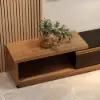 Quoint Extendable TV Stand with 3 Drawers (180 - 255 cm) and Light