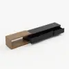 Quoint Extendable TV Stand with 3 Drawers (180 - 255 cm) and Light
