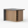 Modern 130 cm Wood Kitchen Island with Storage, Natural & Gray