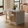 Modern 127 cm Wood Kitchen Island with Storage, Natural & Grey