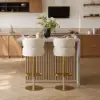 Modern 127 cm Wood Kitchen Island with Storage, Natural & Grey