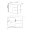 Modern 127 cm Wood Kitchen Island with Storage, Natural & Grey