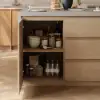 Modern 127 cm Wood Kitchen Island with Storage, Natural & Grey