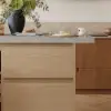 Modern 127 cm Wood Kitchen Island with Storage, Natural & Grey
