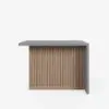 Modern 127 cm Wood Kitchen Island with Storage, Natural & Grey