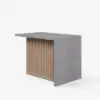 Modern 127 cm Wood Kitchen Island with Storage, Natural & Grey