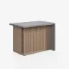 Modern 127 cm Wood Kitchen Island with Storage, Natural & Grey