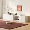 Wall or Floor Mounting 1800 mm White TV Lowboard with Drawers