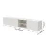 Wall or Floor Mounting 1800 mm White TV Lowboard with Drawers
