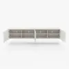 Wall or Floor Mounting 1800 mm White TV Lowboard with Drawers