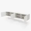 Wall or Floor Mounting 1800 mm White TV Lowboard with Drawers
