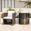 Wevara 2 Pieces Modern Aluminium & Ropes Outdoor Patio Dining Chair Set