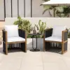 Wevara 2 Pieces Modern Aluminium & Ropes Outdoor Patio Dining Chair Set