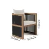 Wevara 2 Pieces Modern Aluminium & Ropes Outdoor Patio Dining Chair Set