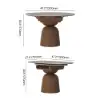 1200mm Modern Extendable Round Dining Table Seats 4-6 People Gray