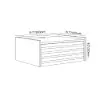 Wooden 1-Drawer Floating Bedside Table with Light & Charging Station – Rectangular – AUD-H1604
