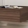 Wooden 1-Drawer Floating Bedside Table with Light & Charging Station – Rectangular – AUD-H1604