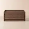 Wooden 1-Drawer Floating Bedside Table with Light & Charging Station – Rectangular – AUD-H1604