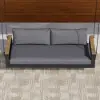 Tevara Outdoor Teak & Aluminium 2-Seater Swing Sofa in Grey