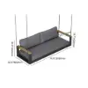 Tevara Outdoor Teak & Aluminium 2-Seater Swing Sofa in Grey