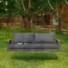 Tevara Outdoor Teak & Aluminium 2-Seater Swing Sofa in Grey
