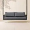 Tevara Outdoor Teak & Aluminium 2-Seater Swing Sofa in Grey