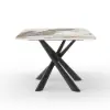 Modern 160 cm Rectangle Glossy Pandora Sintered Stone Dining Table, Seats 4
