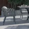 Outdoor Rope Weave & Aluminium Dining Chairs in Grey, Set of 8