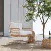 Picture of Ropipe Outdoor Aluminium & Rope Weave 1-Seater Swing Sofa in White, Set of 2
