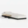 Tevara Outdoor Teak & Aluminium Adjustable Lounge Chaise in White, Set of 2