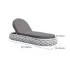 Cocaro Outdoor Aluminium & Rope Weave Adjustable Chaise Lounge in Grey, Set of 2