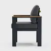 Tevara Outdoor Teak & Aluminium Dining Chairs in Grey, Set of 8