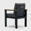 Tevara Outdoor Teak & Aluminium Dining Chairs in Grey, Set of 8