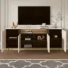 1800mm Sintered Stone Top Tall Beige TV Stand with 4 Doors & 5 Shelves