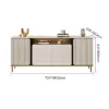 1800mm Sintered Stone Top Tall Beige TV Stand with 4 Doors & 5 Shelves