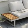 Slatera Outdoor Acacia & Aluminium Modular Sofa Set in Light Grey