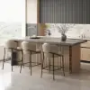Japandi 183 cm Wood Kitchen Island with Storage, Concrete Grey & Natural – Style