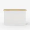 Japandi 127 cm Natural & White Kitchen Island with Storage & LED Lighting