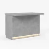 Japandi 130 cm Grey Kitchen Island with Storage & LED Lighting