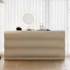 Humply 150 cm White Leather 9-Drawer Dresser