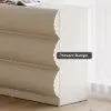 Humply 150 cm White Leather 9-Drawer Dresser