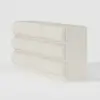 Humply 150 cm White Leather 9-Drawer Dresser