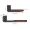 Fero Walnut & Gray Extendable TV Stand with Bookshelves & Light(250 cm-390 cm)